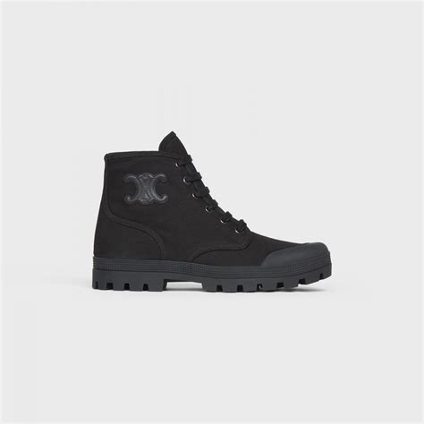 Women's Patapans lace up boot in canvas 